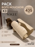 Pack 3 Boites a mouchoirs Effet Pierre