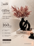 Vase fusion décoratifs avec fleur